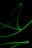 Curving lines and dotted paths in bright green on a black background create a dynamic and abstract pattern, suggesting movement and flow.