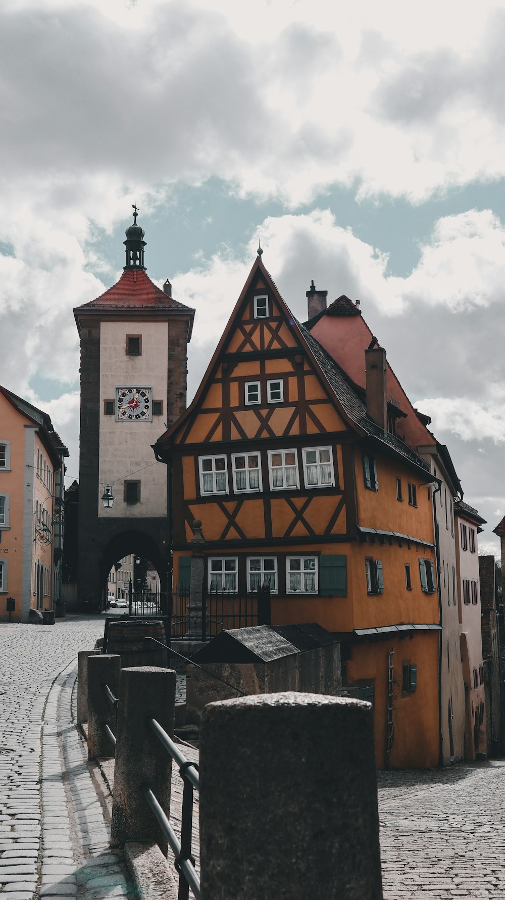 a building with a clock on the side of it