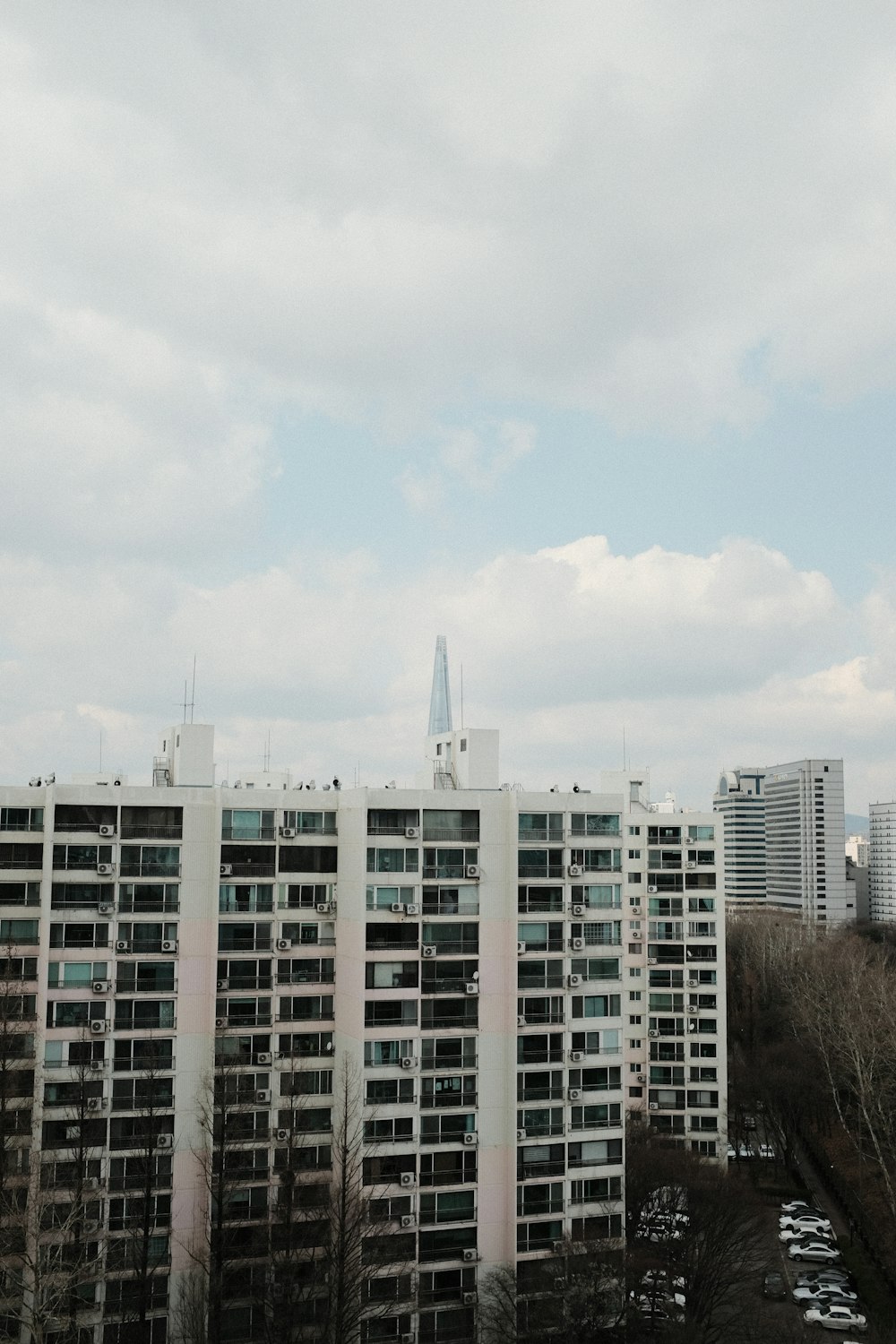 a very tall building with a lot of windows