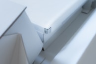 Close-up of a modern product with clean lines and subtle shadows.