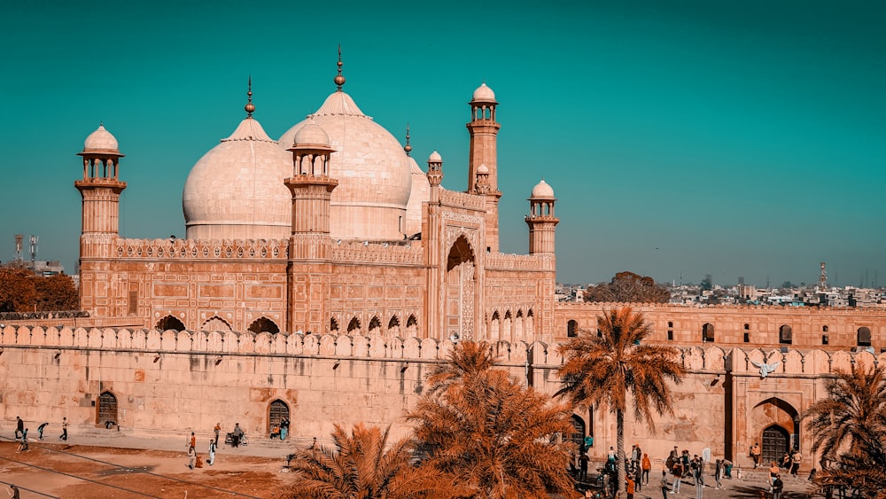 a large building with two towers and a dome