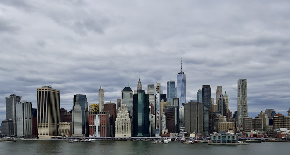 a view of a city from the water