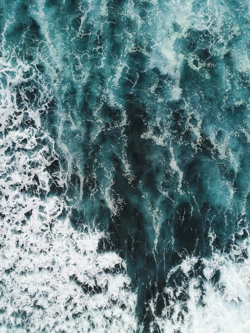 an aerial view of a body of water