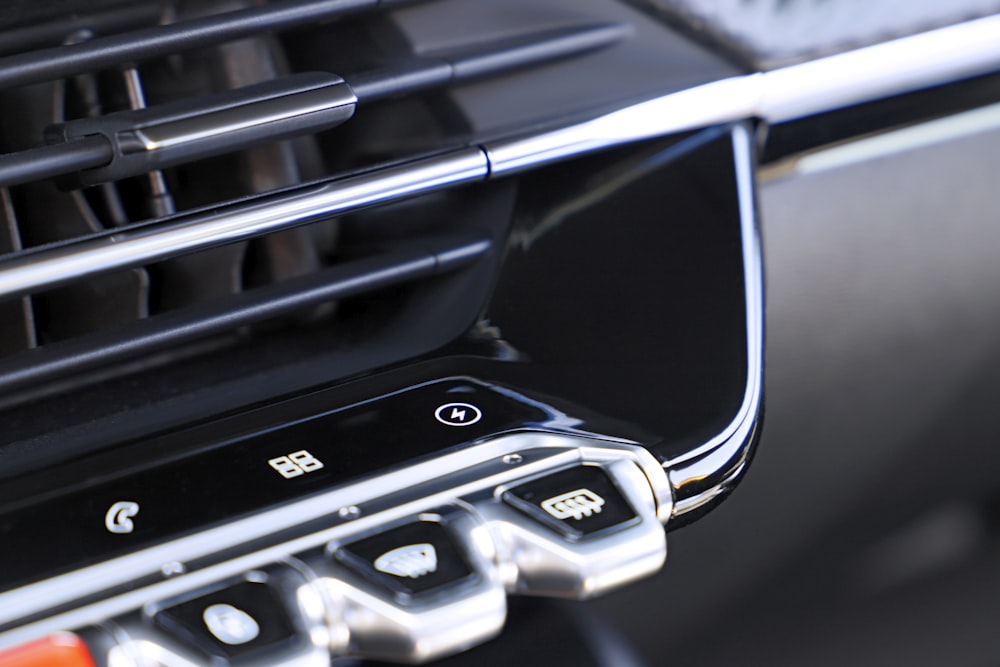 a close up of a car's air vent