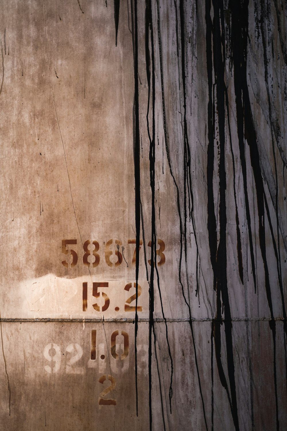 a close up of a wall with numbers on it