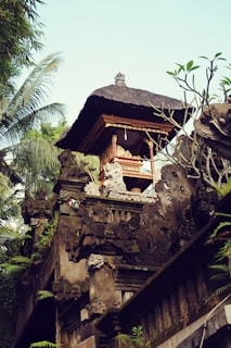 A newly constructed villa with traditional Braj style carvings and a small garden.