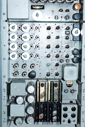 Close-up of an industrial cleaning machine’s control panel showing detailed gauges.