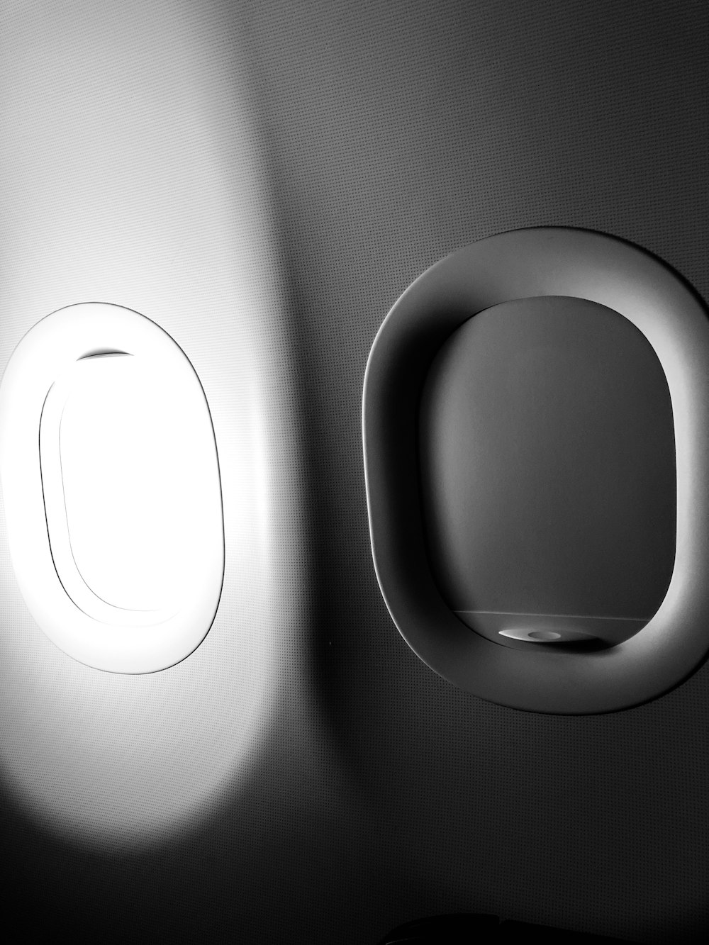 a view of the inside of an airplane window