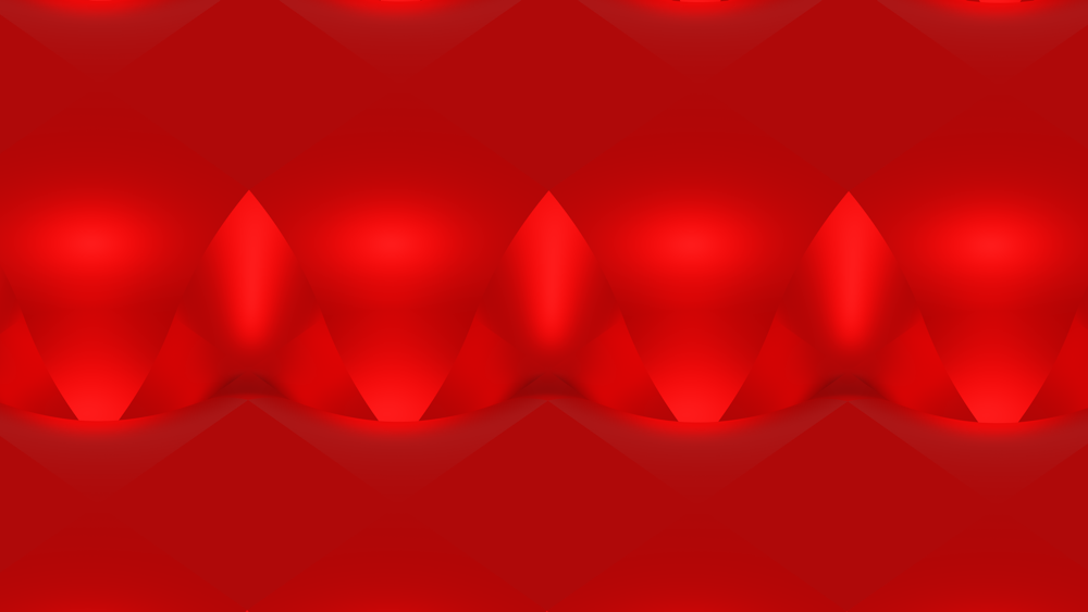 ein roter abstrakter Hintergrund mit glänzenden Formen