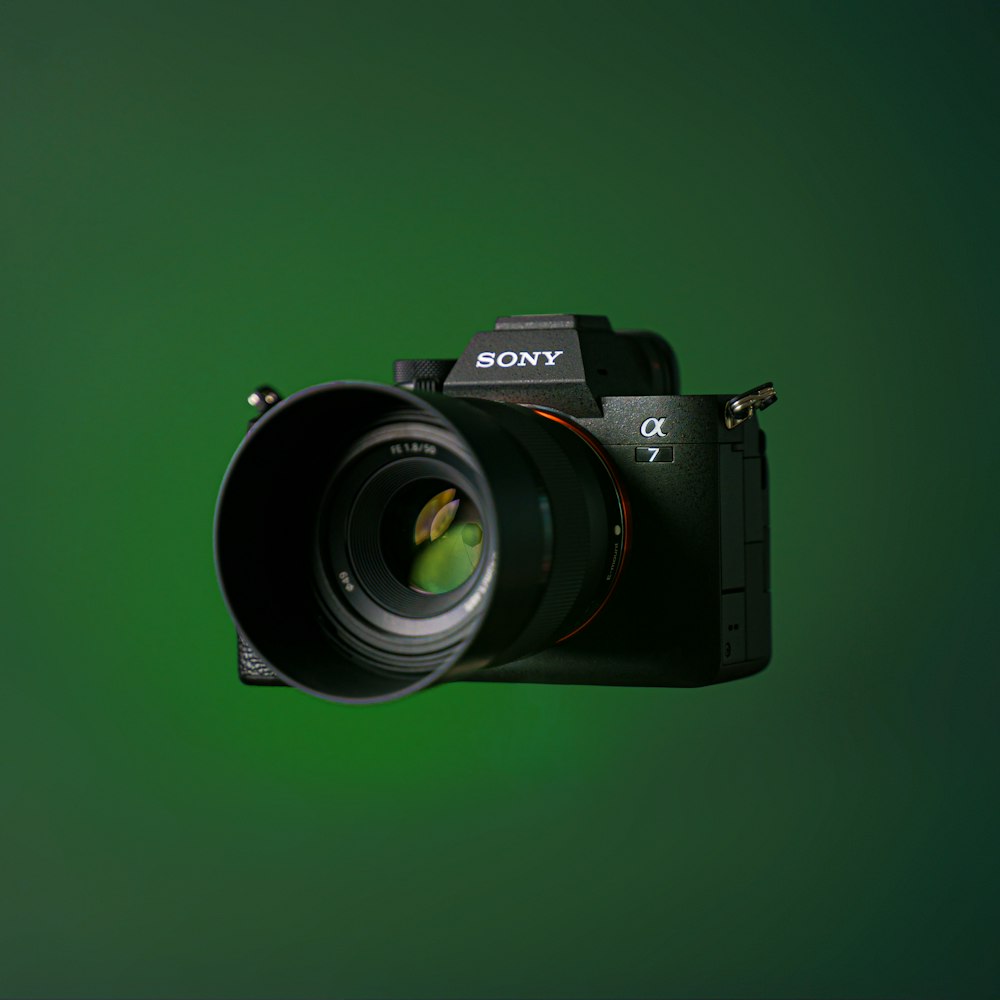 a camera with a lens attached to it