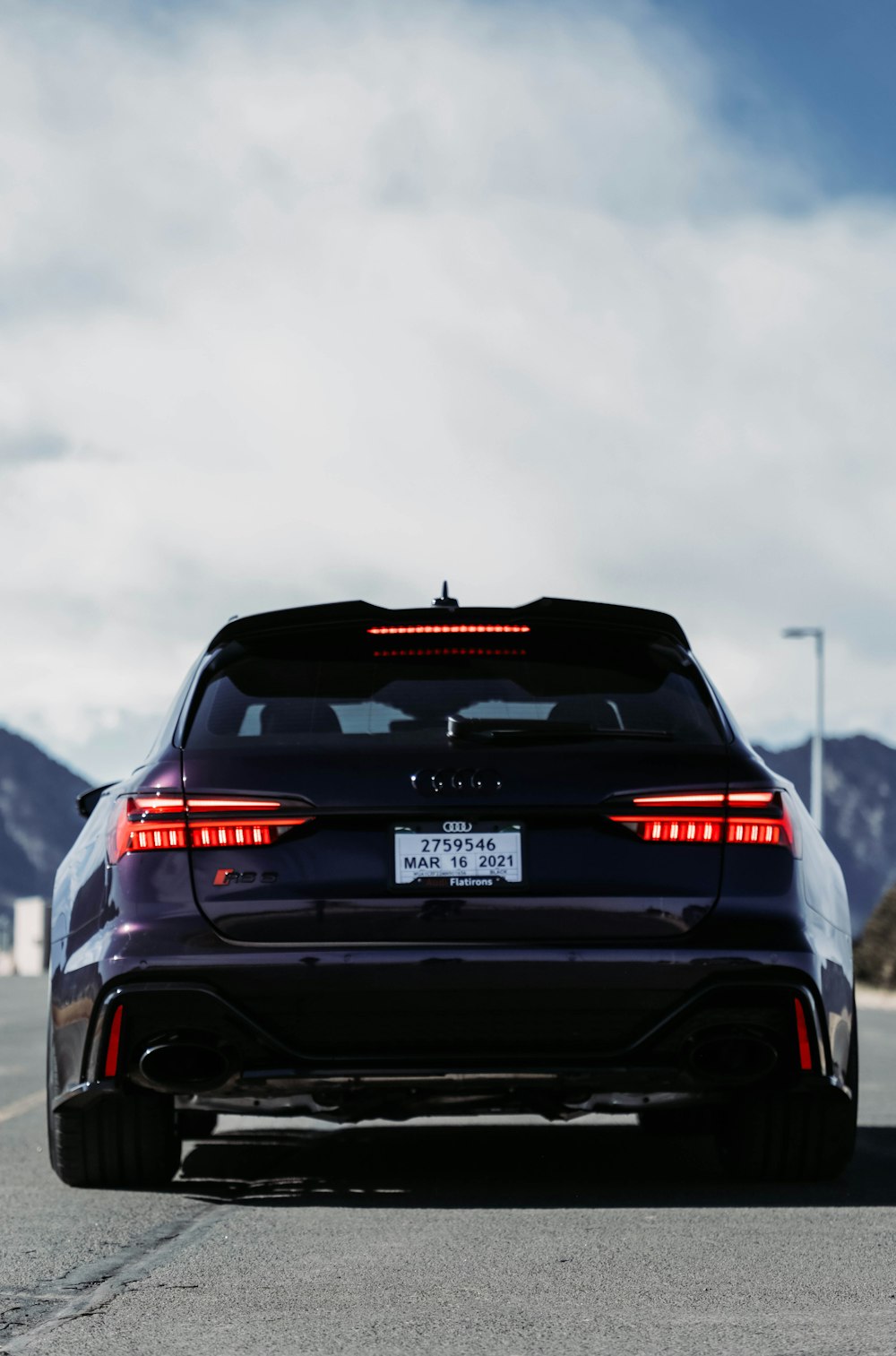 the back end of a car on a parking lot