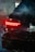 A close-up of a car's rear end with illuminated red taillights, partially enveloped in smoke. The vehicle features sleek, dark paintwork and a visible exhaust pipe. A license plate is partially visible.