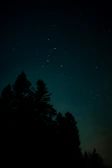 A serene evening sky with scattered stars above a rustic wooden table set for tea.