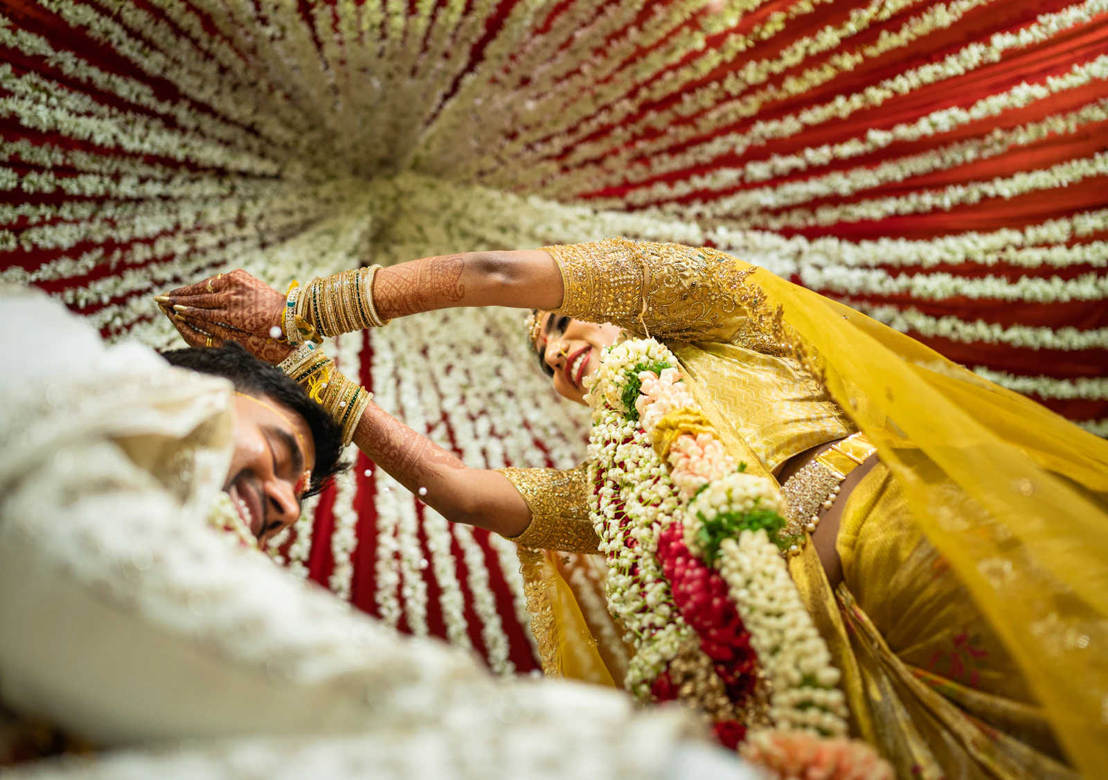 A Hindu wedding ceremony in progress.