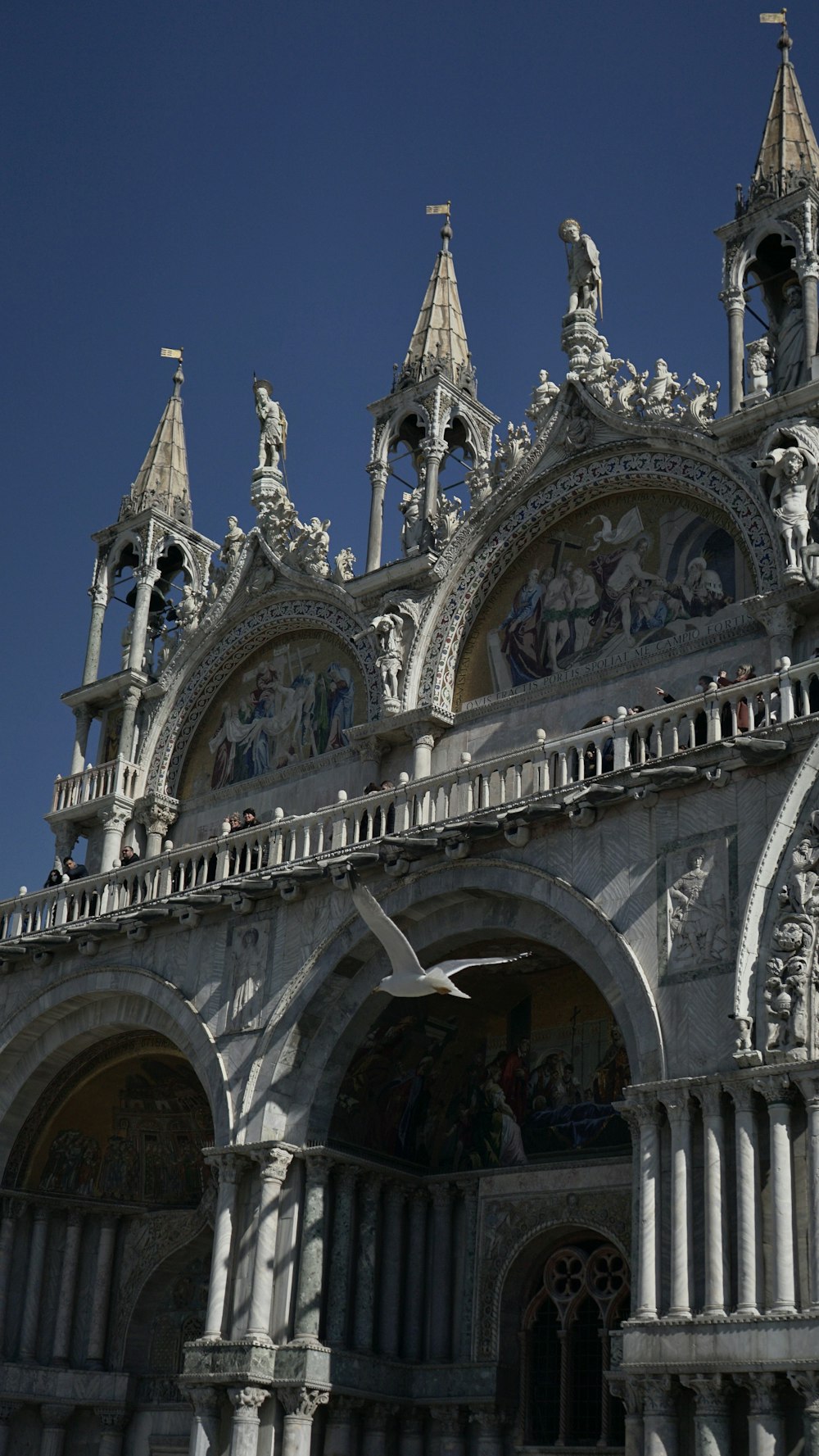 a large building with a clock on the front of it