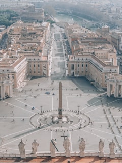 an aerial view of Vatican City