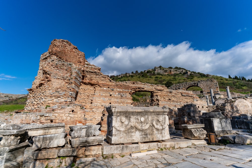 the ruins of the ancient city of pompei