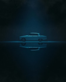 a car in the middle of a body of water