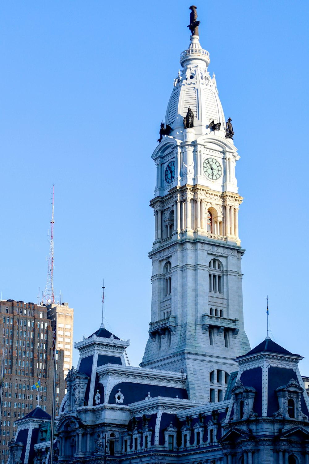 a large building with a clock on the top of it