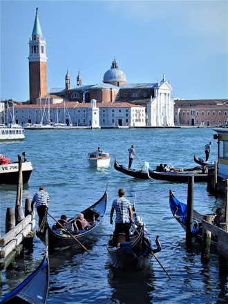 a number of boats in a body of water
