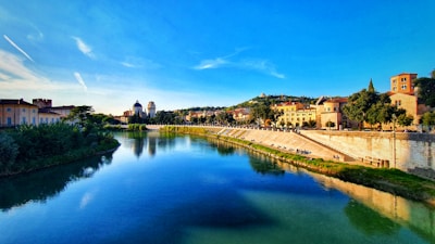A scenic view of a clean river flowing through a revitalized urban area.