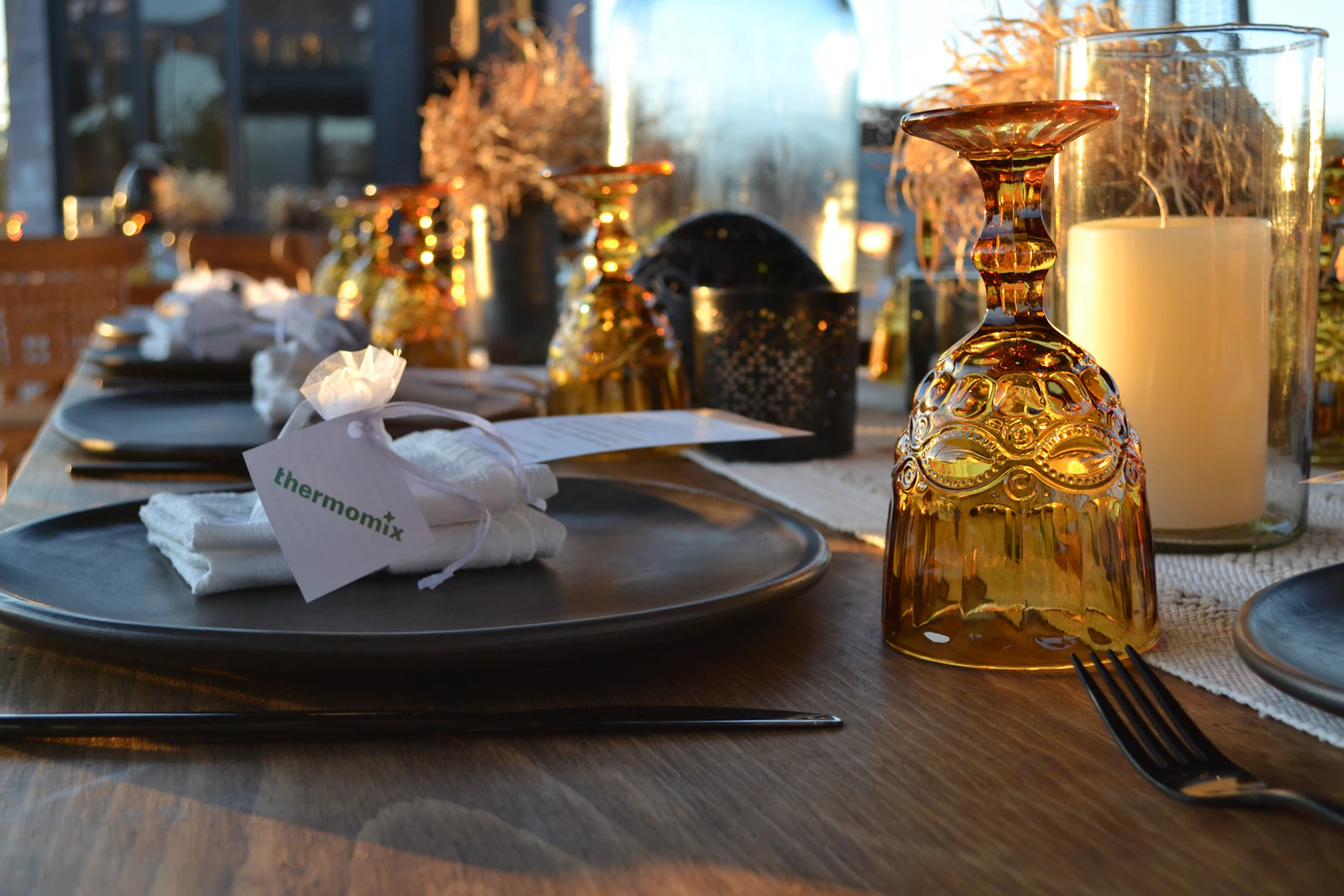 Elegant table set for a dinner gathering
