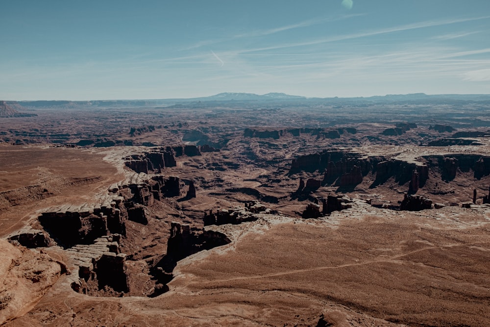 uma visão do deserto de um ponto de vista elevado