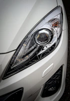 Close-up of crystal-clear headlights restored to like-new brightness.