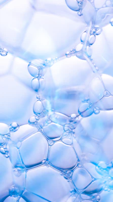 An abstract close-up of delicate soap bubbles symbolizing cleansing honesty