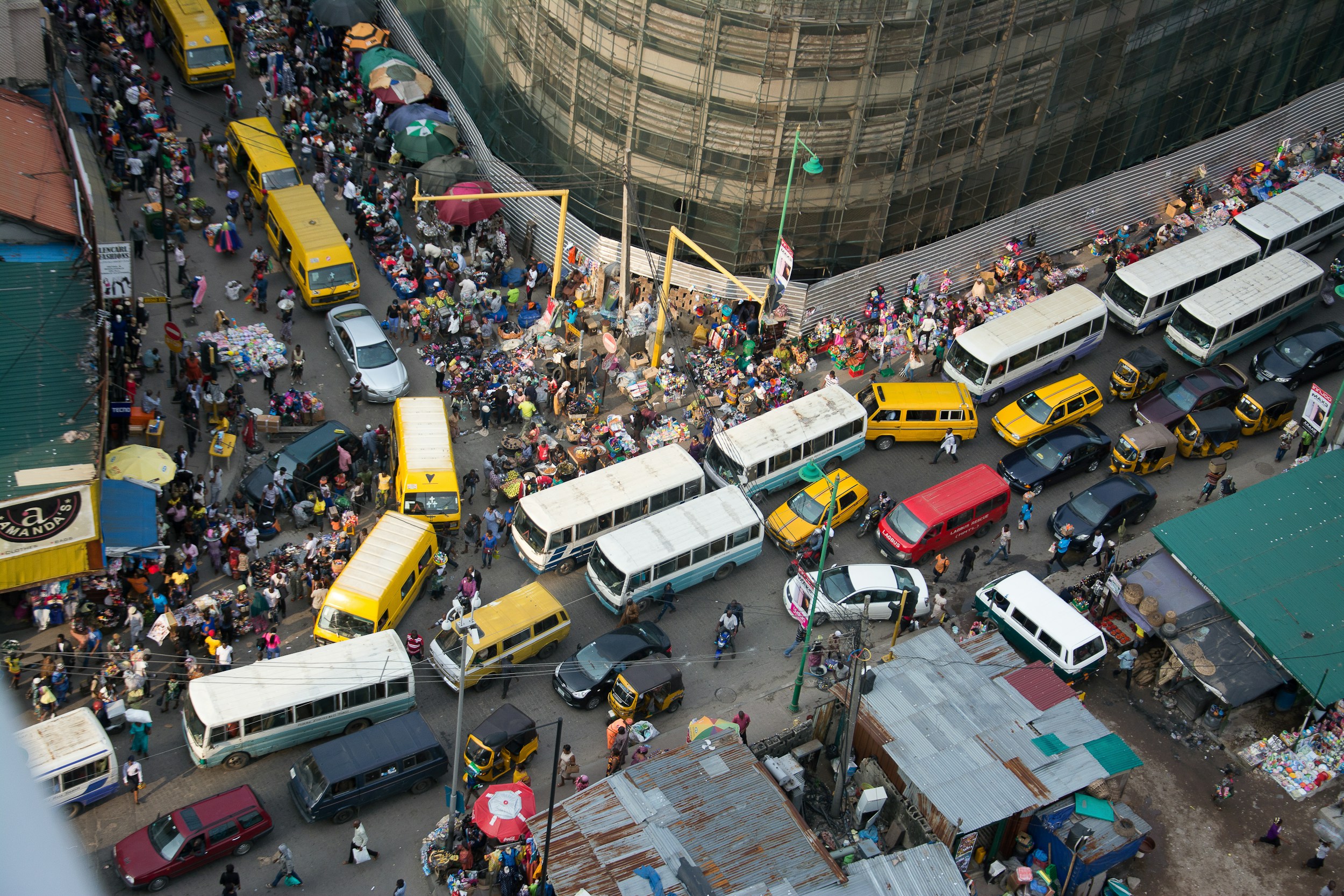 nigerian bus park transport crowd