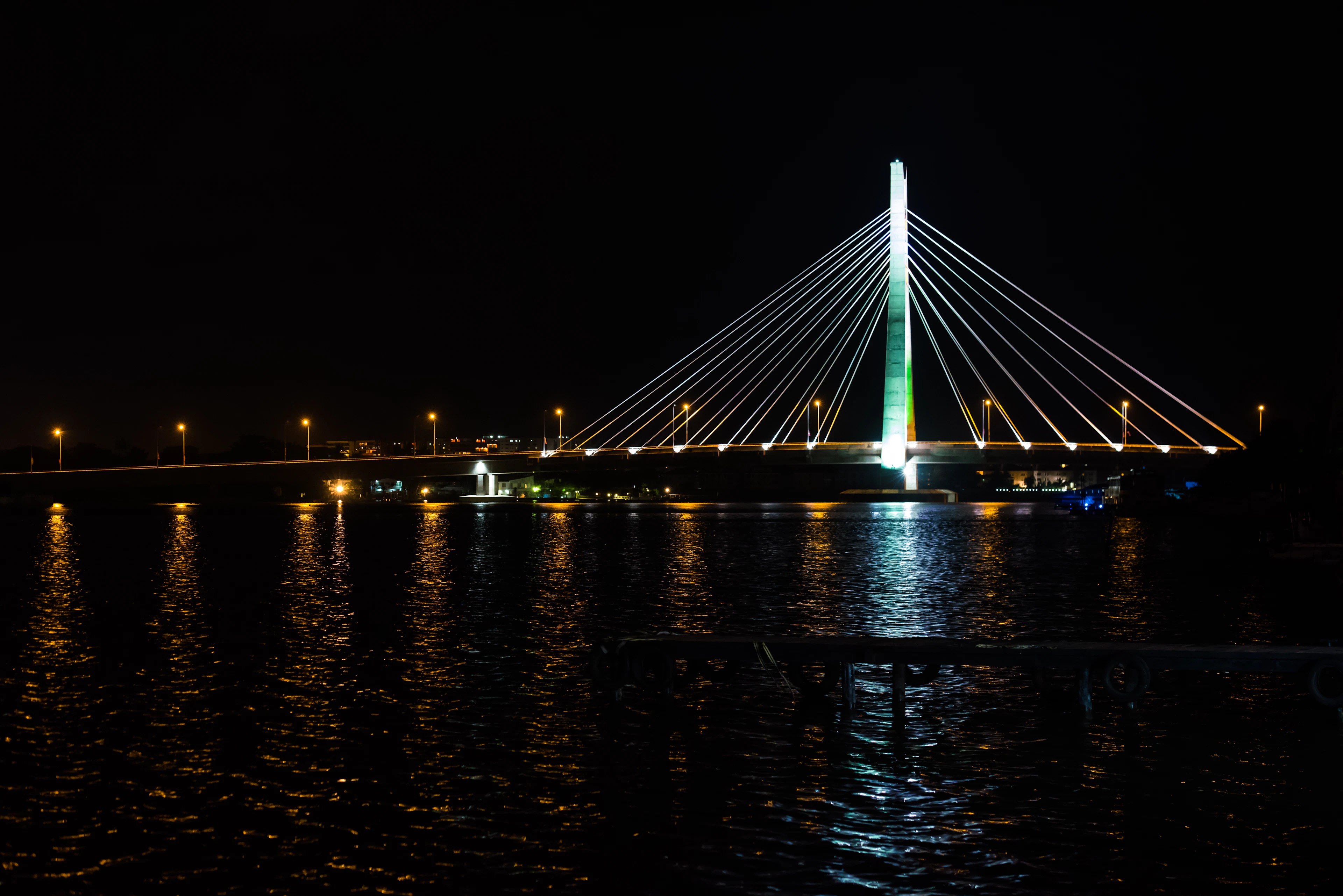 Lekki-Ikoyi bridge at night