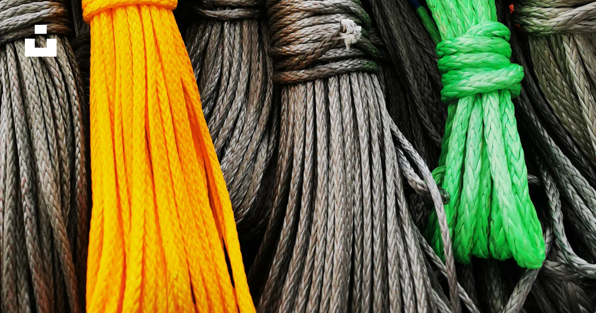 Decolored Rope A bunch of different colored rope on display photo – Free Rope Image on ...