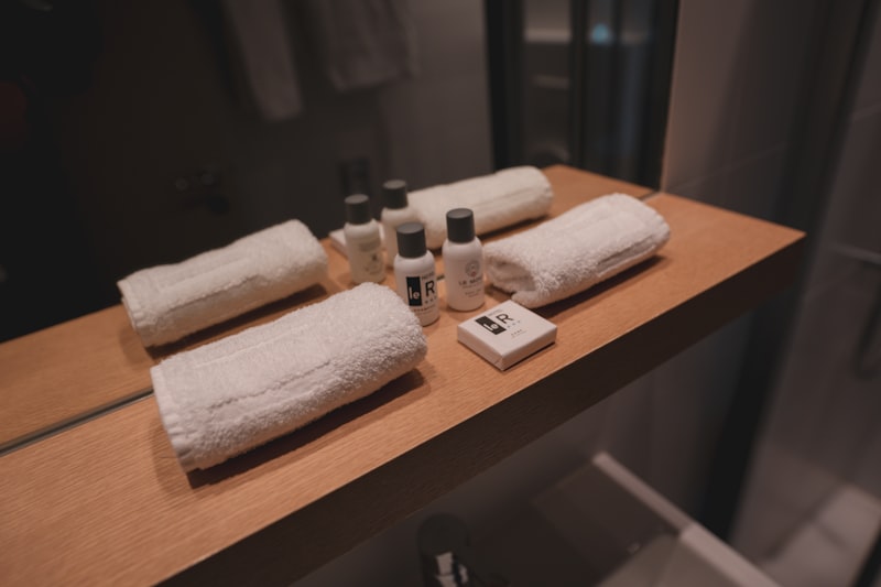 Hotel bath amenity bottles