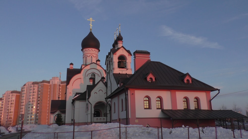 a church with a cross on top of it