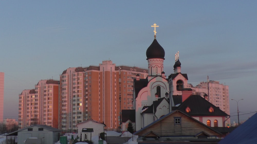 a church with a cross on top of it