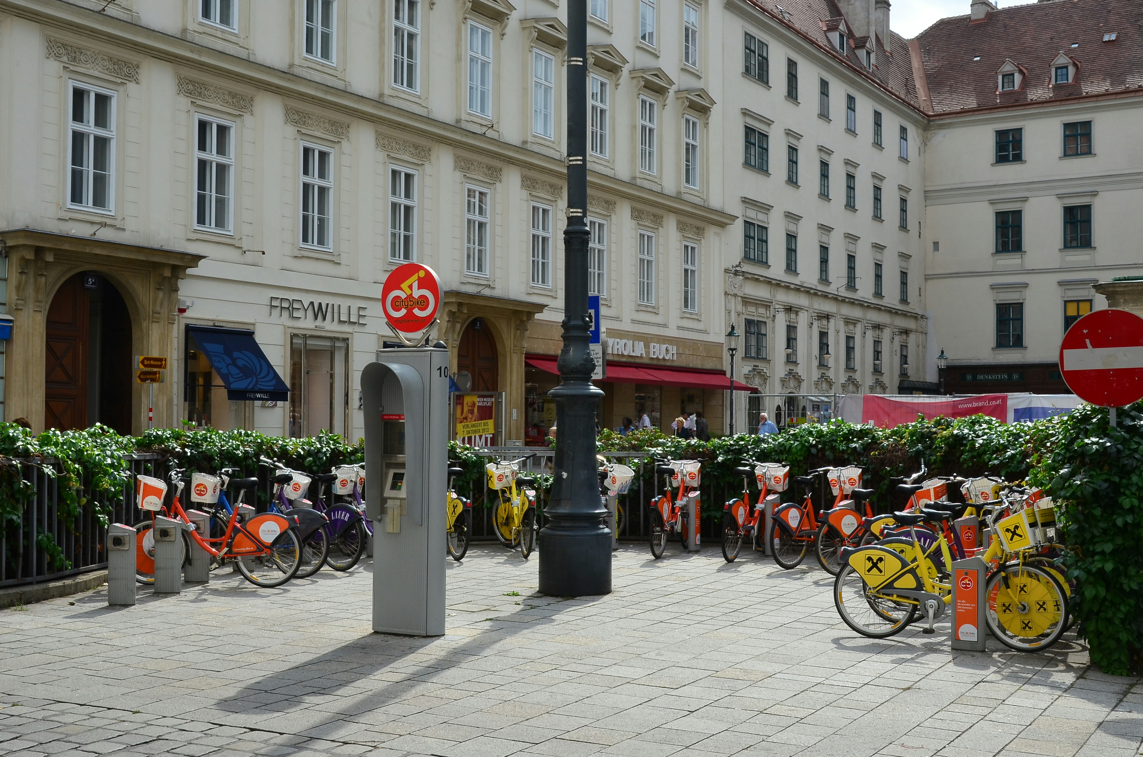 Bike-sharing station in Vienna, Austria