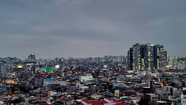 언덕에서 바라본 서울 야경