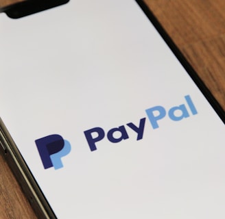 a phone with a pay pay logo on it