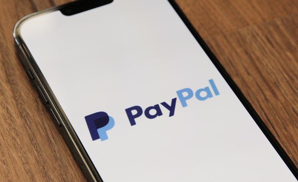 a phone with a pay pay logo on it