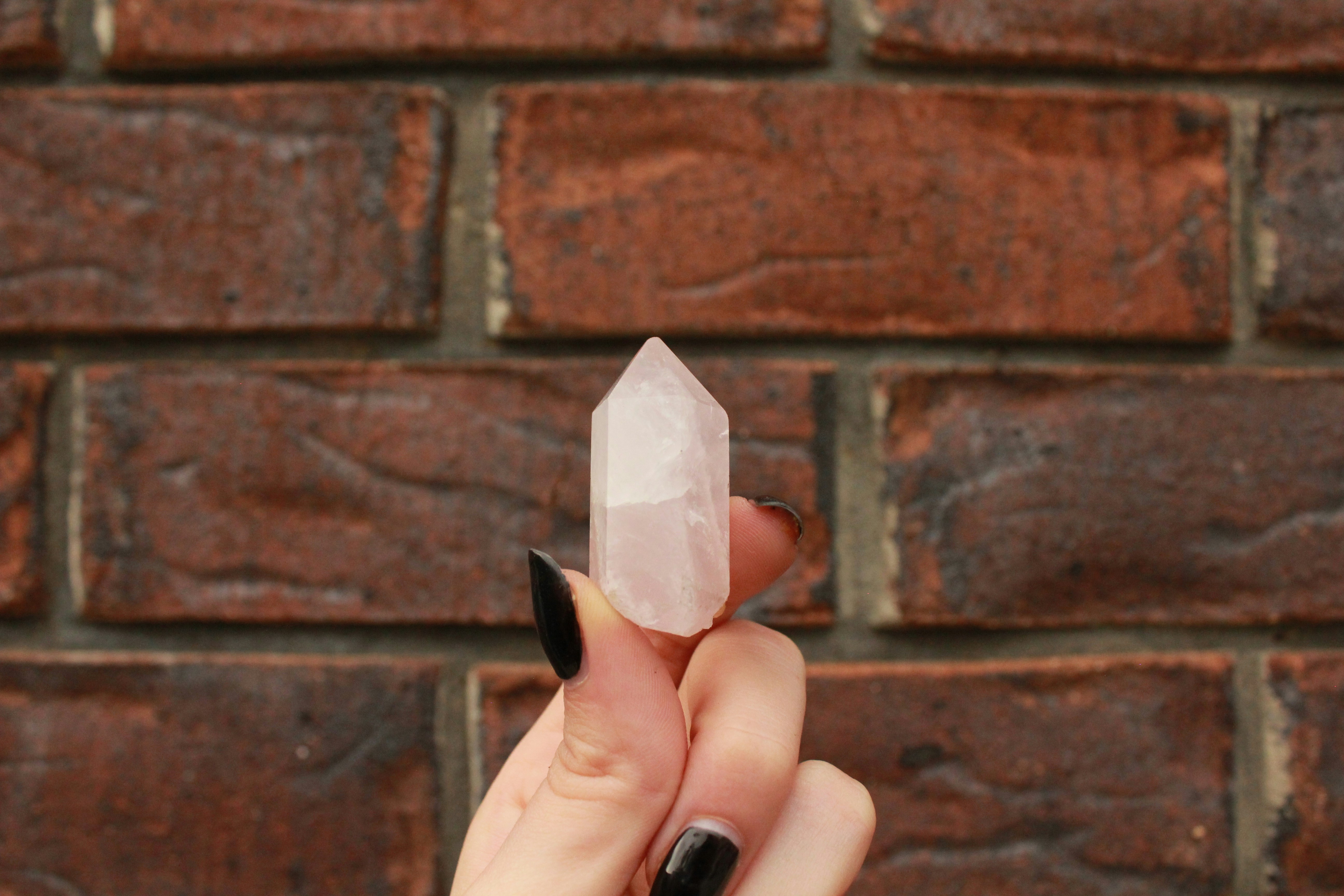 Rose quartz crystal