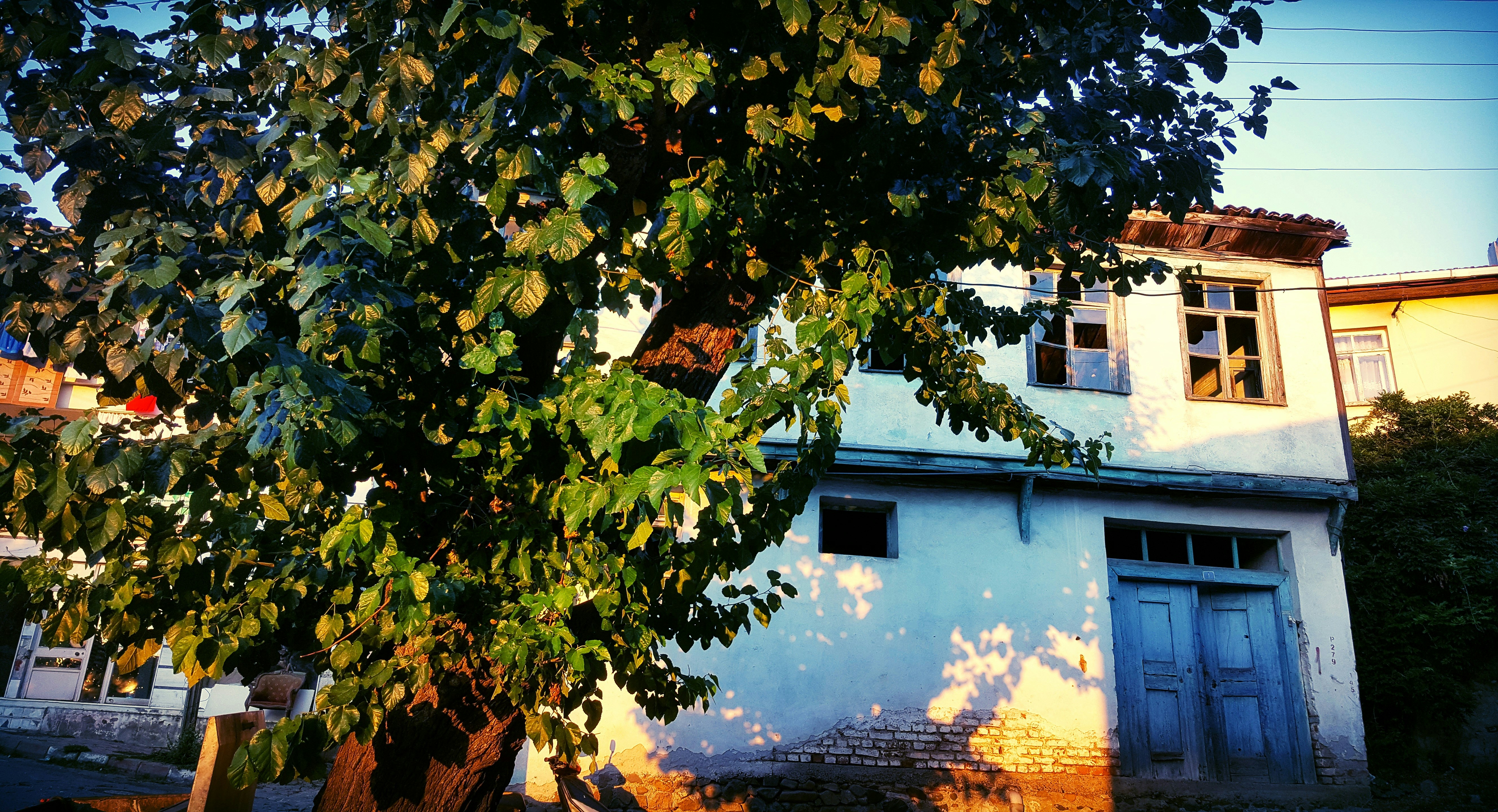 Family in front of new home