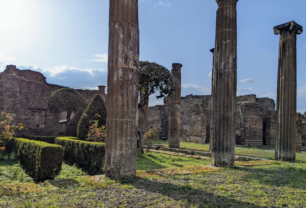 the ruins of the ancient city of pompei