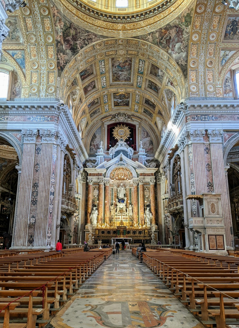 a large cathedral with a high vaulted ceiling