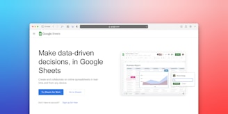 a screenshot of a web page with the words make data driven decision, in