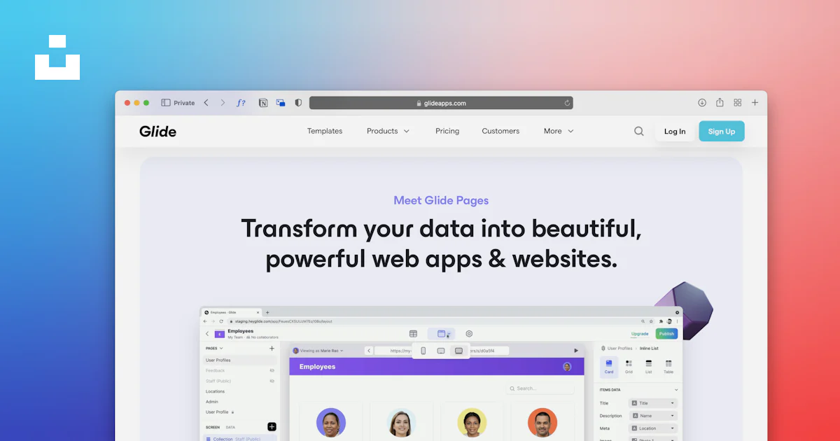 A computer screen with a web page on it photo – Free Glide pages Image ...