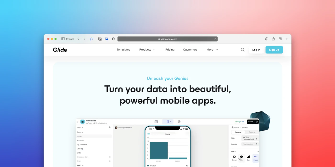 Landing page lead capture form interface