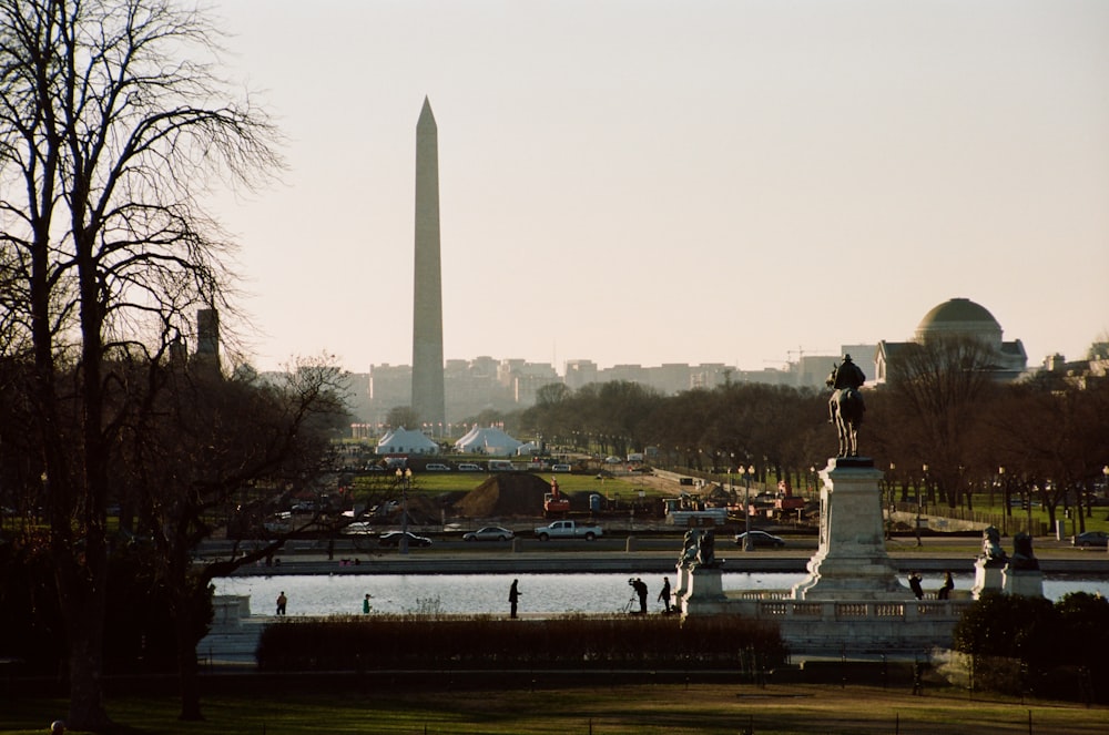 Una vista del Monumento a Washington y el Monumento a Washington