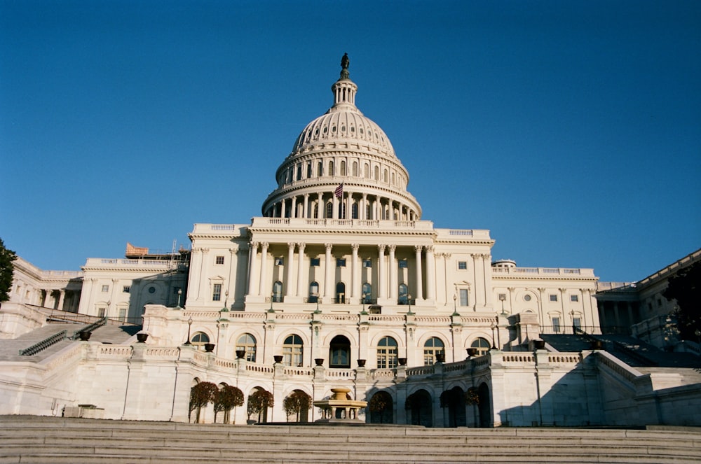 the capitol building in washington d c on a sunny day