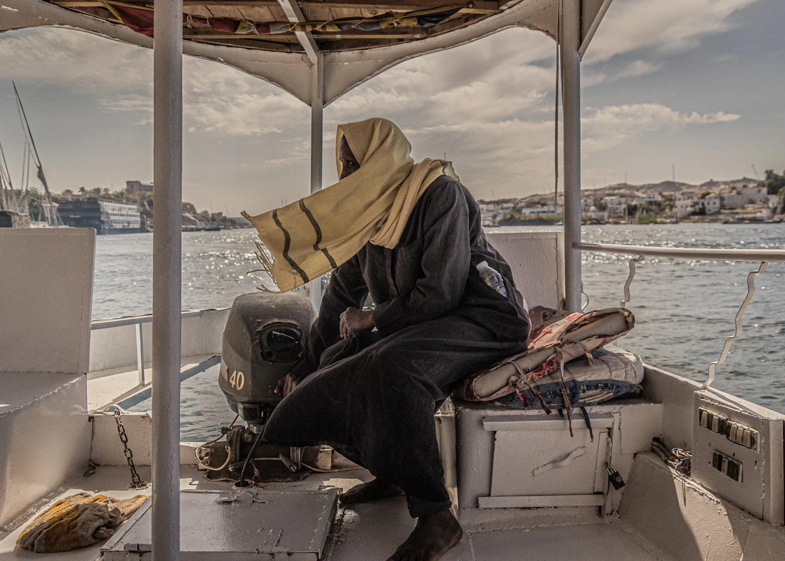 A felucca captain on the Nile at Aswan