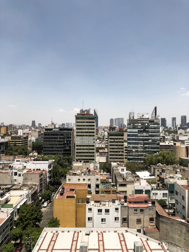 A tree-lined street in the neighborhood of Condesa